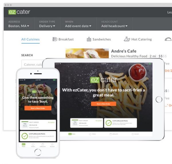 BostonBased Online Catering Marketplace ezCater Raises 150 Million