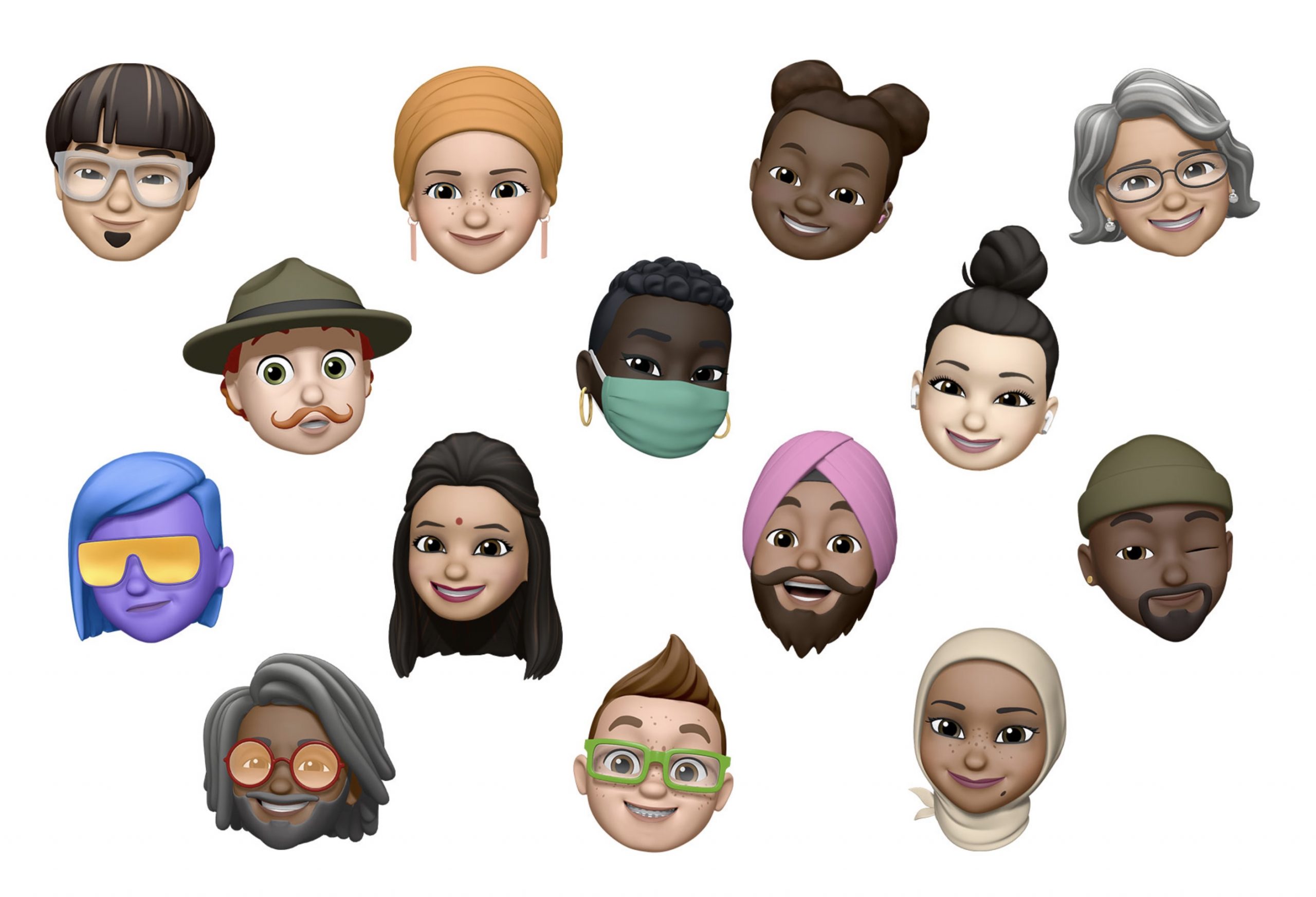 Сделать эмодзи из фото. Memoji Apple Стикеры. IOS 14 Memoji. Новые мемоджи в IOS 14. Анимоджи лицо.